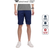 Quần Short Nam Aristino ASO035S9 Quần Short Âu Màu Xanh Tím Than Dáng Regular Fit