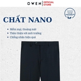 Quần Tây Nam Owen QV220959 Màu đen Dáng Slim Fit Vải Polyester