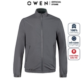 Áo Khoác Jacket Owen JK220735 Màu Ghi  Dáng Regular Fit Vải Polyester