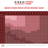 Áo Khoác Jacket Owen JK256072 màu be dáng regular fit cổ bẻ, khóa kéo, cổ tay áo có cúc bấm,bo gấu chất liệu Nylon Spandex