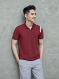 Áo Thun Nam Tay Ngắn Có Cổ Aristino APS008S1 Màu Booc Đô 35 Kiểu Dáng Slim Fit Chất Liệu Cotton