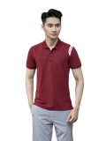 Áo Thun Nam Tay Ngắn Có Cổ Aristino APS008S1 Màu Booc Đô 35 Kiểu Dáng Slim Fit Chất Liệu Cotton