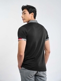 Áo Thun polo Nam Tay Ngắn Có Cổ Owen APT231407 màu đen tay viền dáng body fit vải cotton