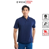 Áo Thun polo Nam Tay Ngắn Có Cổ Owen APT231548 màu navy dáng regular fit vải cotton