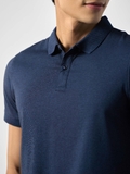 Áo Thun polo Nam Tay Ngắn Có Cổ Owen APV231358 màu navy melange dáng body fit vải cotton