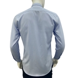 Áo Sơ Mi Nam Tay Dài Owen AR230602DT màu melange xanh nhạt dáng regular fit tà lượn có túi vải café