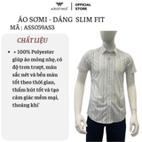 Áo Sơ Mi Nam Ngắn Tay Aristino ASS059AS3 màu trắng in