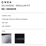 Áo Thun Nam Dài Tay Owen HD23278 Màu Đen Dáng Regular Fit Vải visco