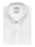 Áo Sơ Mi Nam Tay Dài Aristino ALS08009 Màu Trắng Caro Dệt Lỗ Kiểu Dáng Slim Fit Chất Liệu Nano