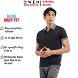 Áo Thun polo Nam Tay Ngắn Có Cổ Owen APT231403 màu đen  Dáng Body Fit vải cotton