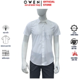 Áo Sơ Mi Trắng Nam Tay Ngắn Owen AR260522NTV Regular Fit Có Túi