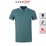 Áo Thun polo Nam Tay Ngắn Có Cổ Owen APT231201 màu blue melange dáng body fit vải polyester