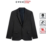 Áo Demi - Blazer Owen BL241365 màu xanh tím than dáng regular fit 1 cúc tà xẻ hai bên chất liệu Lanatex