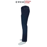 Quần Tây Nam Owen QV231841 quần vest màu navy trơn dáng suông regular fit chất liệu Knit