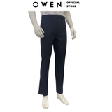 Quần Tây Nam Owen QR242843R màu xanh tím than dáng suông regular fit chất liệu nano