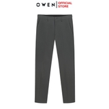 Quần tây Nam Owen QG252414 màu xám dáng suông thể thao S-form chất liệu Conjugated polyester