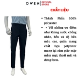 Quần tây Nam Owen QG252460 màu xanh tím than dáng suông thể thao S-form chất liệu polyester