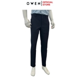 Quần tây Nam Owen QG252460 màu xanh tím than dáng suông thể thao S-form chất liệu polyester