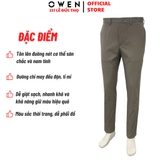 Quần tây Nam Owen QG252538 màu xám dáng suông S - fom chất liệu polyester