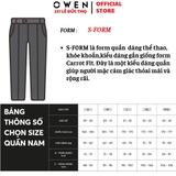 Quần tây Nam Owen QG252538 màu xám dáng suông S - fom chất liệu polyester