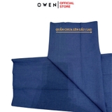 Quần tây Nam Owen QRT242444 màu xanh đậm dáng suông regular fit cạp tăng đơ chất liệu Nano