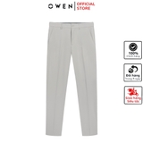 Quần tây Nam Owen QTJ252413 màu xám nhạt dáng suông J-form chất liệu Smart polyester