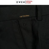 Quần tây Nam Owen QTJ252464 màu đen dáng J-form chất liệu Smart polyester
