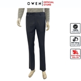 Quần Tây Nam Owen QRT231859 màu xám dậm dáng regular fit cạp tăng đơ Chất Liệu Polyester