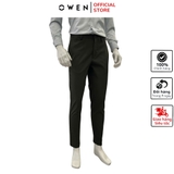 Quần tây Nam Owen QG257112 màu xám đậm dáng suông thể thao S-form chất liệu Conjugated polyester