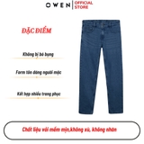 Quần Jean Nam Owen Quần Bò Nam QJR251248 màu xanh dáng suông ông đứng Regular fit chất liệu Denim cotton