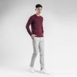 Quần Kaki Nam Aristino AKKR03 Màu Xám 245 dáng slim fit vải cotton