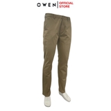 Quần Kaki Nam Owen QKS251273 màu vàng dáng ôm slim fit Chất liệu CVC Spandex