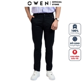 Quần Kaki Nam Owen QKSL23627 Màu Đen Kiểu Dáng Slim Fit Chất liệu Cotton