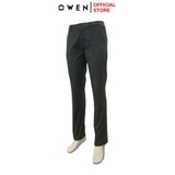 Quần Kaki Nam Owen QKR251271 màu rêu dáng suông ông đứng Regular fit Chất liệu CVC spandex