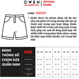 Quần Short Nam Owen ST252515 sóc âu màu xám xanh dáng ôm Trendy chất liệu Rayon spandex