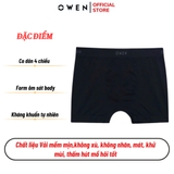 Quần Lót Nam Owen QLB242511 màu đen kiểu dáng sịp đùi chất liệu polyamide