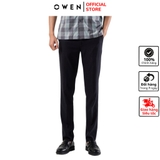 Quần Tây Nam Owen QS231512R2 màu navy dáng slim fit vải nano