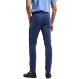 Quần Tây Nam Owen QST231266 màu kẻ caro xanh dáng slim fit cạp tăng đơ vải polyester