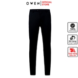 Quần Tây Nam Owen QST231501 màu đen trơn dáng slim fit vải polyester