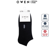 Tất Nam Owen TA221464 màu đen trơn  Vải Cotton