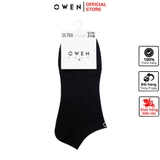 Tất Nam Owen TA221478 màu đen trơn  Vải Cotton