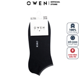 Tất Nam Owen TA221469 màu đen trơn  Vải Cotton