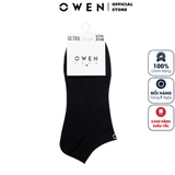 Tất Nam Owen TA221478 màu đen trơn  Vải Cotton