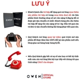 Thắt Lưng Nam Owen BELT231518.4 Dây da màu đen Mặt Khóa Trượt Tự Động Chất liệu da bò thật trơn, sần hoặc sần khâu viền
