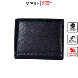 Ví Nam Owen Ví Da Bóp Nam VID221567 màu đen kiểu ví ngang chất liệu da thật
