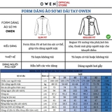 Áo Sơ Mi Nam Tay Dài Owen AR220805DT Kẻ caro lớn xanh trắng Dáng Regular Fit Tà Lượn Có Túi Vải Nano