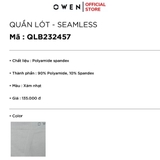 Quần Lót Nam Owen QLB232457 màu xám nhạt Kiểu sịp đùi Boxer Chất liệu Polyamide spandex