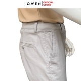 Quần Kaki Nam Owen QKSL231793 màu xám nhạt dáng slim fit chất liệu CVC Spandex
