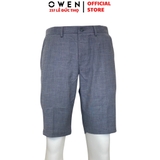 Quần Short Nam Owen ST231809 sóc âu màu xám nhạt dáng slim fit chất liệu polyester