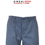 Quần Short Nam Owen ST231809 sóc âu màu xám nhạt dáng slim fit chất liệu polyester